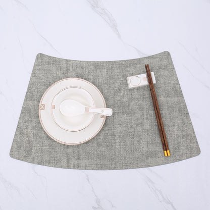 Fan-Shaped PU Leather Table Mat for Dining (Luxury Style)
