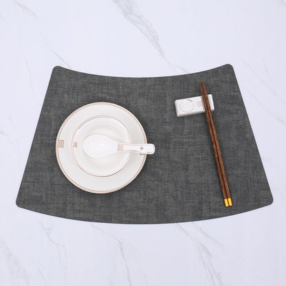 Fan-Shaped PU Leather Table Mat for Dining (Luxury Style)