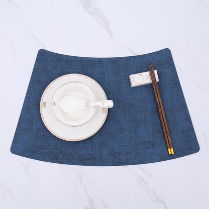 Fan-Shaped PU Leather Table Mat for Dining (Luxury Style)