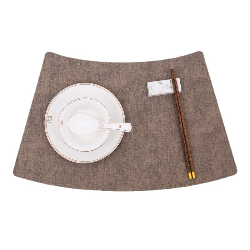 Fan-Shaped PU Leather Table Mat for Dining (Luxury Style)